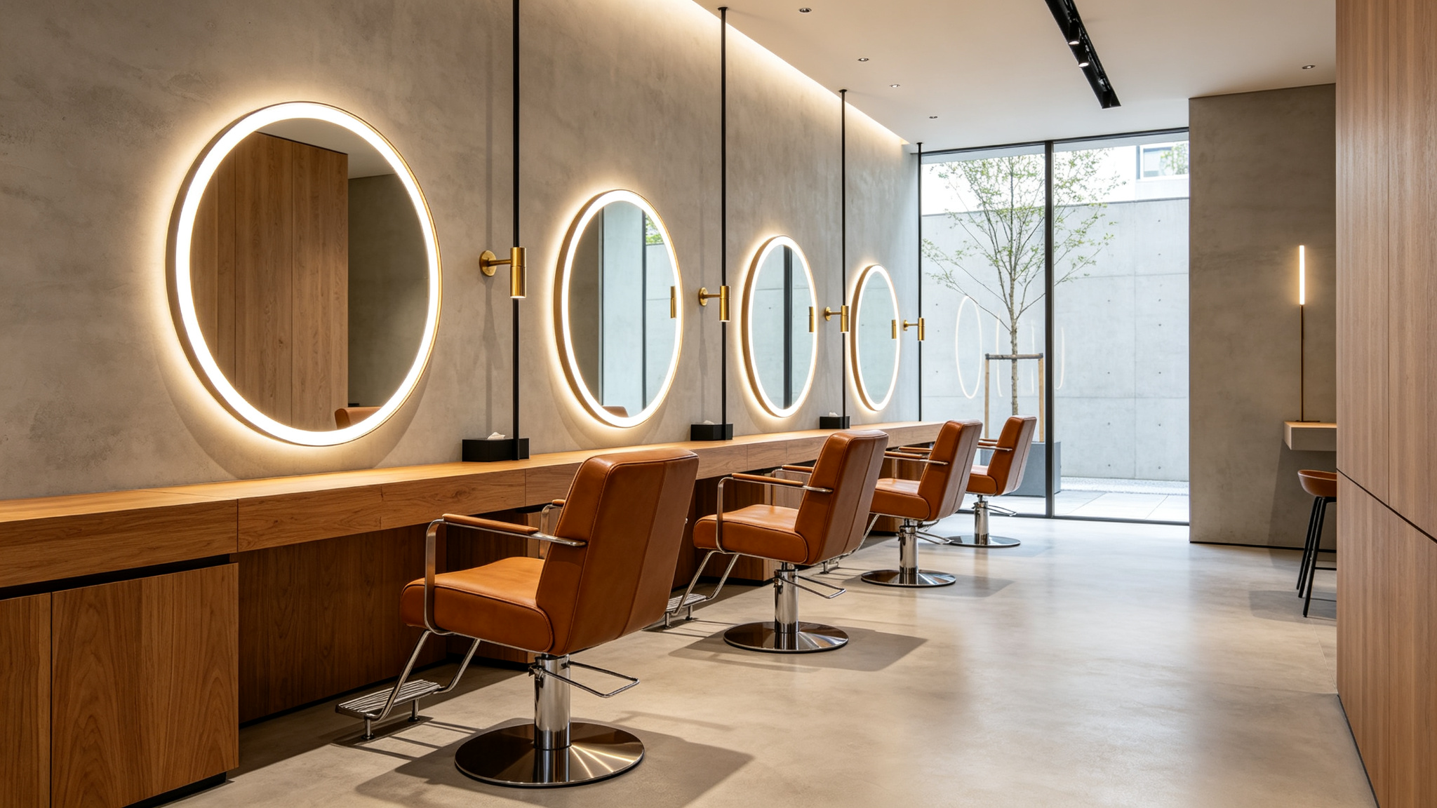 Commercial salon interior